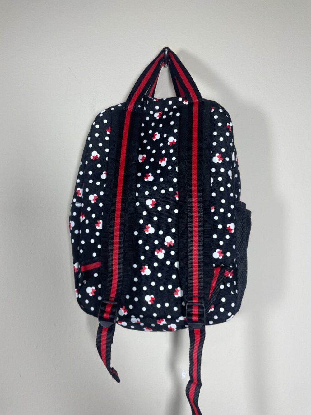 Disney Parks Adult Minnie Mouse Black Red White Backpack with Hand Carry Straps - Picture 5 of 7